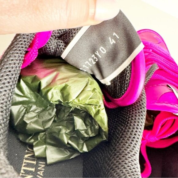 VALENTINO GARAVANI Rockrunner camouflage-print leather and mesh trainers - Picture 8 of 9